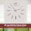 Large 3D Mirror Wall Clock DIY Surface Sticker Silver Modern Home Decor 4