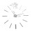 Large 3D Mirror Wall Clock DIY Surface Sticker Silver Modern Home Decor 7