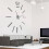 Large 3D Mirror Wall Clock DIY Surface Sticker Silver Modern Home Decor 10