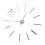 Large 3D Mirror Wall Clock DIY Surface Sticker Silver Modern Home Decor 14