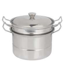 Mini Stainless Steel Steamer Pot for Kids 12.8x8.5cm Play Kitchen Toy