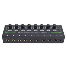8-Kanal Stereo-Kopfhörer-Verstärker mit RGB-Licht, 6,35 mm, 80Ω