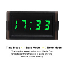 Car LED Digital Clock Waterproof Dustproof Display DC4.5-30V Green