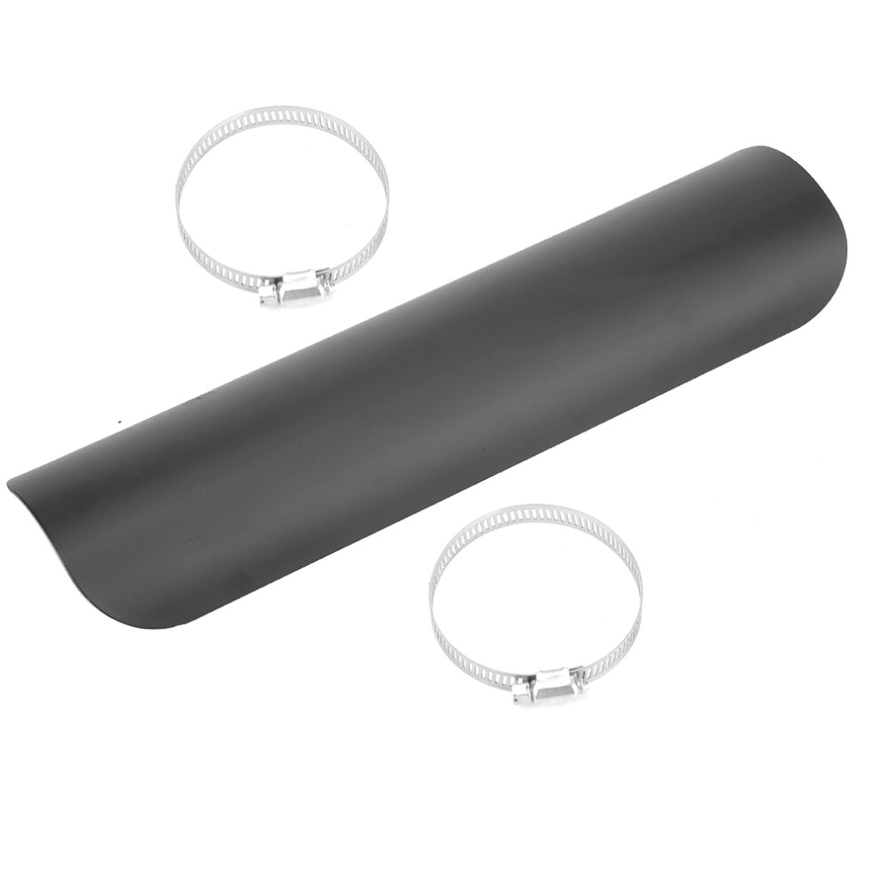 Exhaust Pipe Heat Shield Plate For Motorcycles 2.0-2.76In Heat Resistance Cover Black 7901393293945