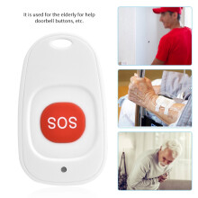 Wireless SOS Emergency Button Alarm 200m 433MHz Waterproof White