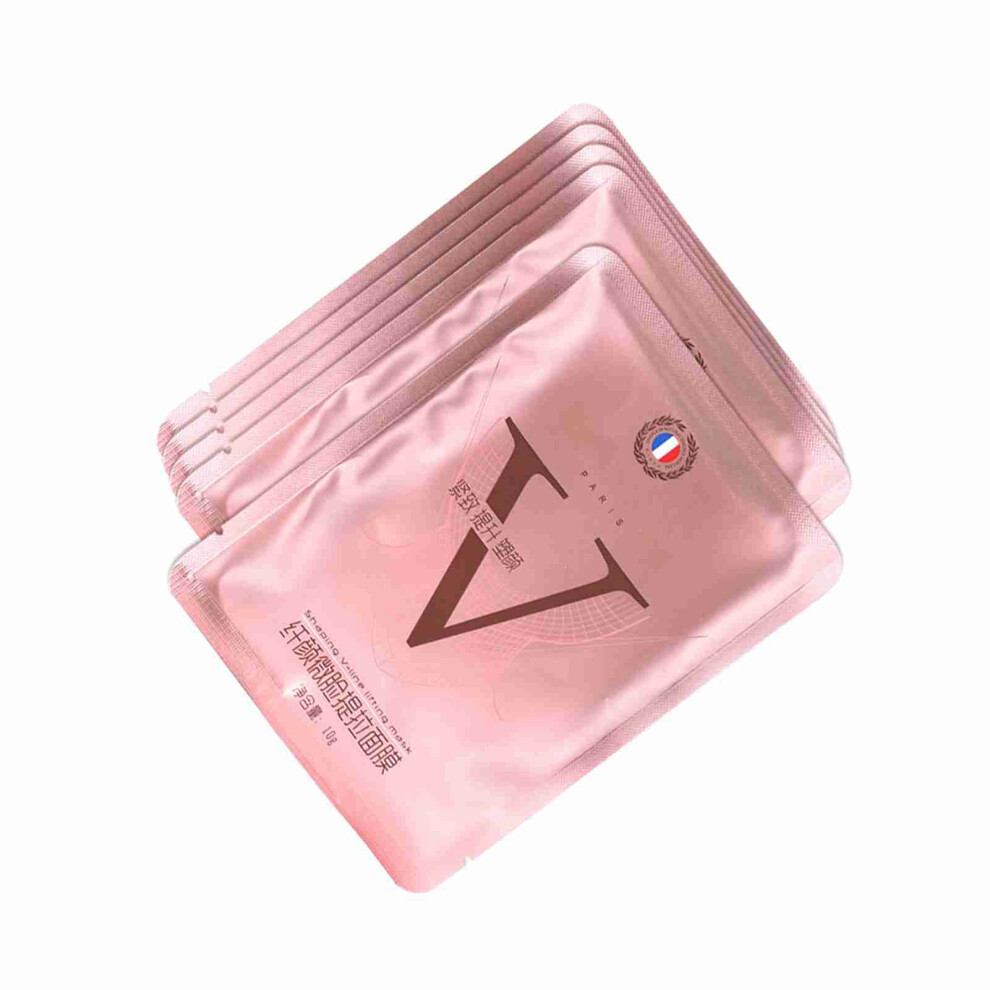 V-Shaped Tightening Face Mask for Chin Slimming, Nourishing & Firming (5 pcs)