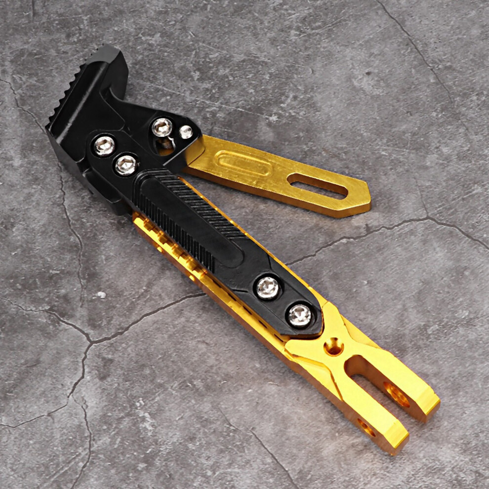 Motorcycle Aluminum Alloy Kickstand Foot Side Stand Tripod Holder 2023 Golden 8441393294515