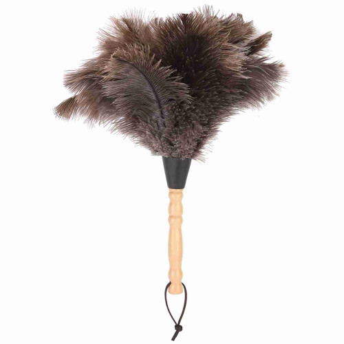 Dusting Tool: Reusable Ostrich Feather Duster with Wooden Handle Anti Static 2