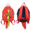 Children's Dinosaur Backpack Red 9