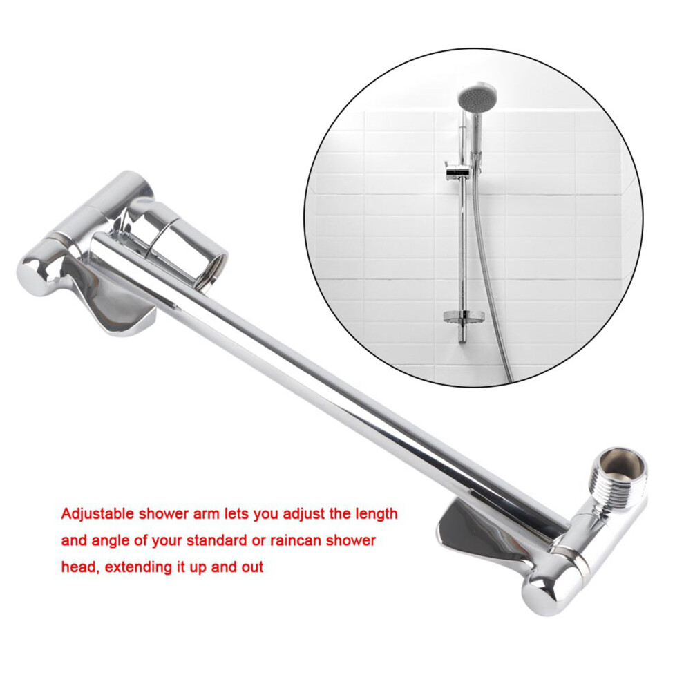 Adjustable Arch Design Shower Extension Arm Wall Mount For Bathroom Shower Head 4691393295294