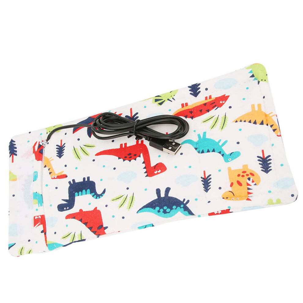 USB Baby Bottle Warmer Cover Insulation Dinosaur Pattern 28cm