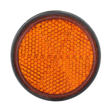 2 Pcs Red Motorcycle Bike Reflectors Round PMMA Material Universal Fit