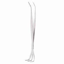 2-in-1 Stainless Steel Bonsai Root Rake & Tweezers Tool, Durable Ergonomic Handle