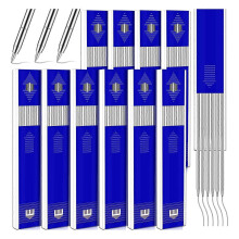 60 Stück 2,8 mm Solid Silver Streak Schweißstift-Nachfüllungen für Carpenter Mark Pencils Deep Hole Mechanical Pencil