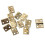 12 Stück 1/12 Miniaturmöbelschrank Mini-Scharniere – Goldene 1