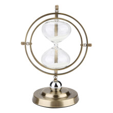 Sablier vintage pour bureau, dĂ©coration Ă©lĂ©gante. Sablier de 15 minutes avec verre scellĂ©, rotation Ă 360 idĂ©ale pour le yoga, la course Ă