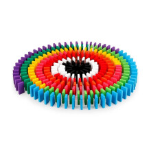 120 Teile Domino-Set für Kinder Holzbausteine Domino-Rennspiele