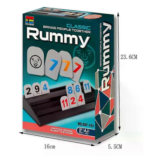 Rummy Cube 4 Player Edition Set - Κλασικό Οικογενειακό Παιχνίδι, Ηλικίες 8+ - Ιδανικό για Παιδιά, 1