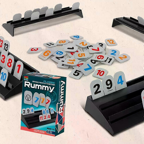 Rummy Cube 4 Player Edition Set - Κλασικό Οικογενειακό Παιχνίδι, Ηλικίες 8+ - Ιδανικό για Παιδιά, 2