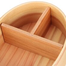 Wooden Lunch Container with Divided Sections 500 ml Capacity Natural Color