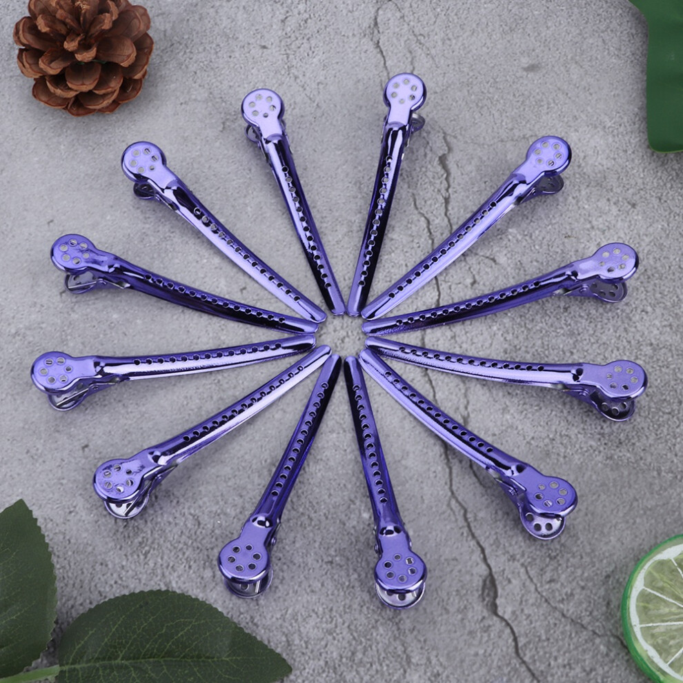 Purple Hair Sectioning Clips 12