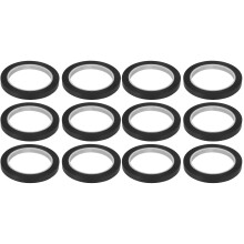 12 Whiteboard Markierung Klebeband Schwarz Robust Pet