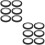 12 Whiteboard Markierung Klebeband Schwarz Robust Pet 5