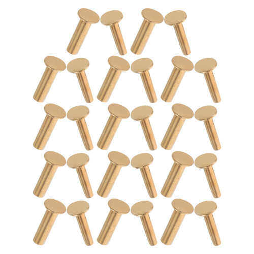 20Pairs DIY Copper Handle Fasteners Precision Locking Rivet Set