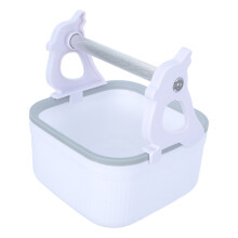 White Plastic Bird Perch Stand with Tray for Parrot Training