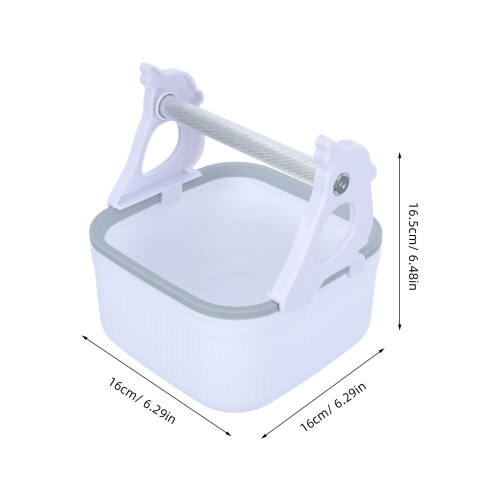 White Plastic Bird Perch Stand with Tray for Parrot Training 1