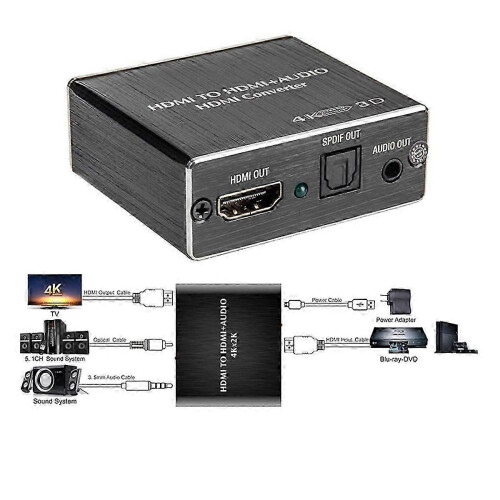 Μετατροπέας ήχου συμβατός με HDMI Spdif Audio Extractor Stereo Extractor Optical 1