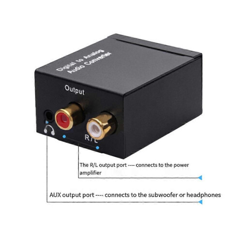 Digital lyddekoder 3,5 mm jack koaksial optisk fiber digital-til-analog lydomformer SPDIF digital lydforsterker 1