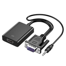 VGA na HDMI adaptér s audio, VGA na HDMI převodník pro TV/monitor, 1080p video výstup, PC na HDMI displej, kompatibilní s VGA zařízeními