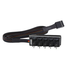 Host GehäUse PC KüHler LüFter Strom Kabel 1 Buchse zu 5 Stecker 4 Poliger Sockel LüFter Hub Splitter Kabel für 4 Poligen PWM LüFter