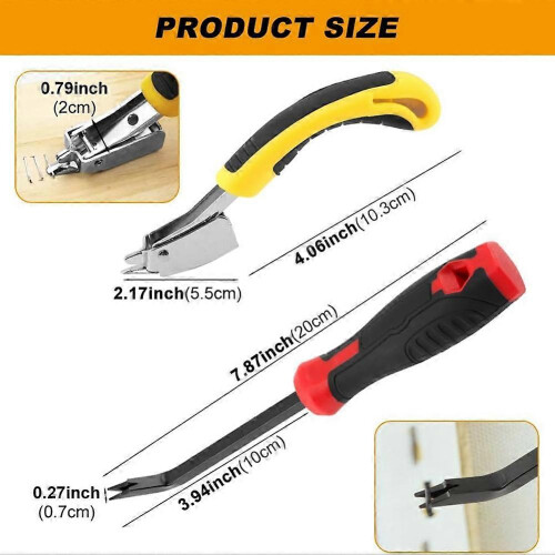 2PCS Staple Removers, Heavy Duty Staple Remover, Staple Puller Tool Upholstery Stapler Puller Lifter for Carpet,Wood 1