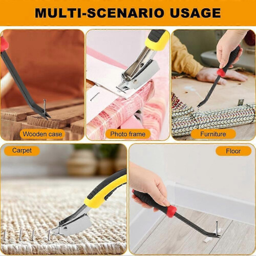 2PCS Staple Removers, Heavy Duty Staple Remover, Staple Puller Tool Upholstery Stapler Puller Lifter for Carpet,Wood 2