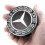 Κεντρικά καπάκια τροχών Mercedes-Benz 75mm, Μαύρα, 4τμχ - Καπάκια πλήμνης Wheat Spike 4