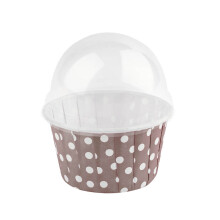 100PCS Mini Paper Cupcake Liners, 68x50x39mm, Pink/Blue/Coffee