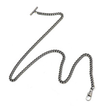 65cm Retro Metal T-Bar Pocket Watch Chain Pendant Holder Bronze Gold Silver