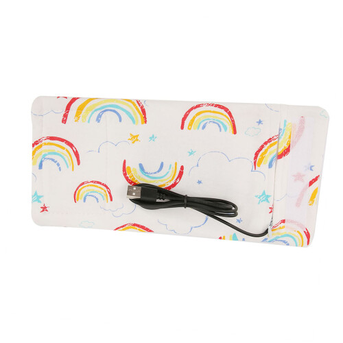 USB Baby Bottle Keep Warm Cover 28cm Rainbow Thermal Insulation