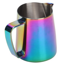 Colourful 350ml Stainless Steel Milk Frothing Cup for Coffee and Latte Art