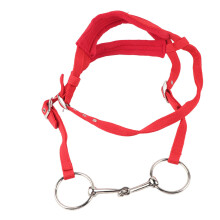 Horse Headstall with Adjustable Reins & Soft Cushion in Red for Riding Comfort