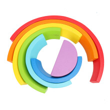 Natural Wood Rainbow Bridge Blocks