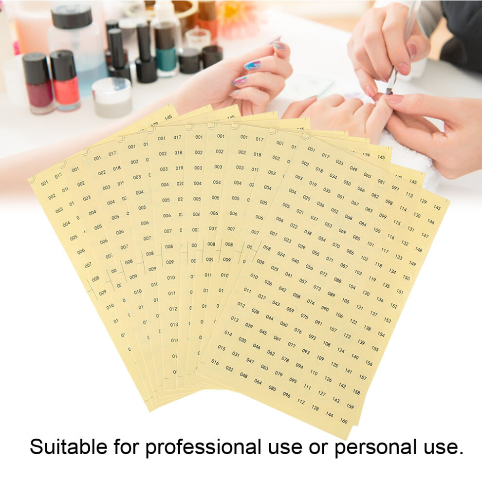 Gel Polish Colour Labels Waterproof Round Number Stickers Self Adhesive