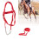 Comfortable Red Horse Bridle Rein Harness 10