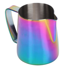 Colourful 350ml Stainless Steel Milk Frothing Cup for Coffee and Latte Art