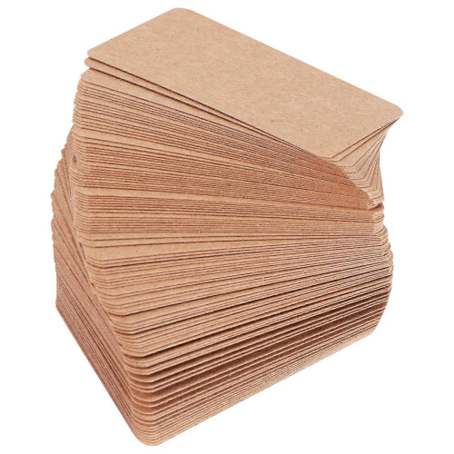100 τμχ Κενό χαρτί Kraft Επαγγελματικές κάρτες Word Card Message Card DIY Δωροκάρτα 2