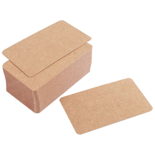 100 τμχ Κενό χαρτί Kraft Επαγγελματικές κάρτες Word Card Message Card DIY Δωροκάρτα