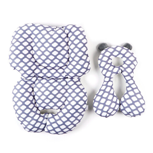 Removable Breathable Baby Seat Pad 52x38cm, Adjustable Head Support 2