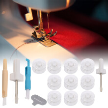 Sewing Machine Tools Set with Threader, Shuttle, Needles & Storage Case